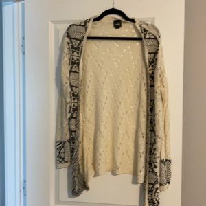 Cream/black cardigan